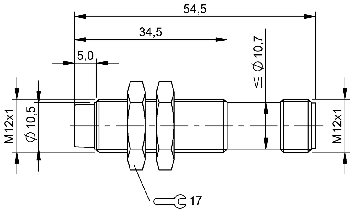 Balluff - BES0443 Hygienic Inductive Proximity Sensor (BES M12EE1-PSY40F-S04G-L01)