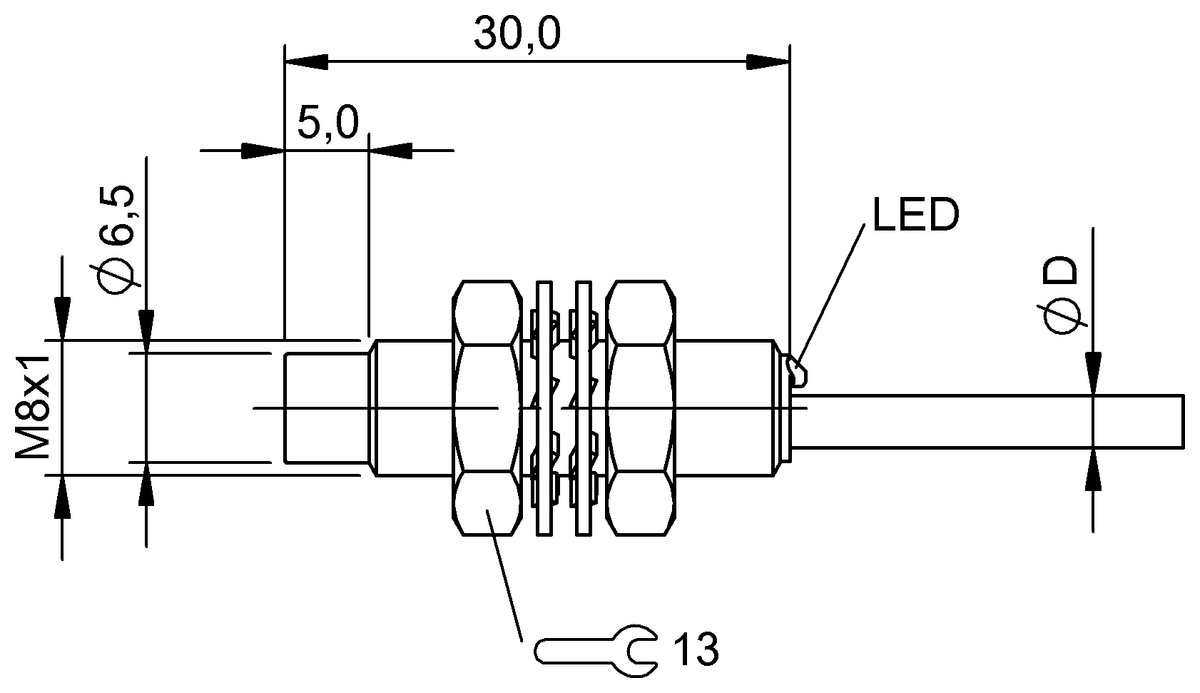 Balluff - BES000Z Inductive Proximity Sensor (BES M08ED-PSC40F-BV02)