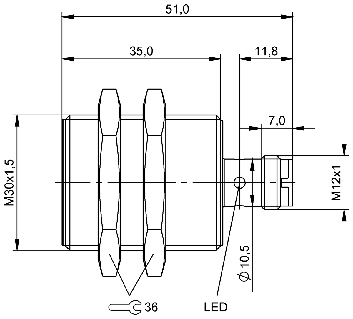 Balluff - BES027L Inductive Proximity Sensor (BES M30MI-PSC15B-S04G)