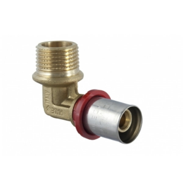 Elbow Press to Male thread Coupling for Metric Multilayer Pipe
