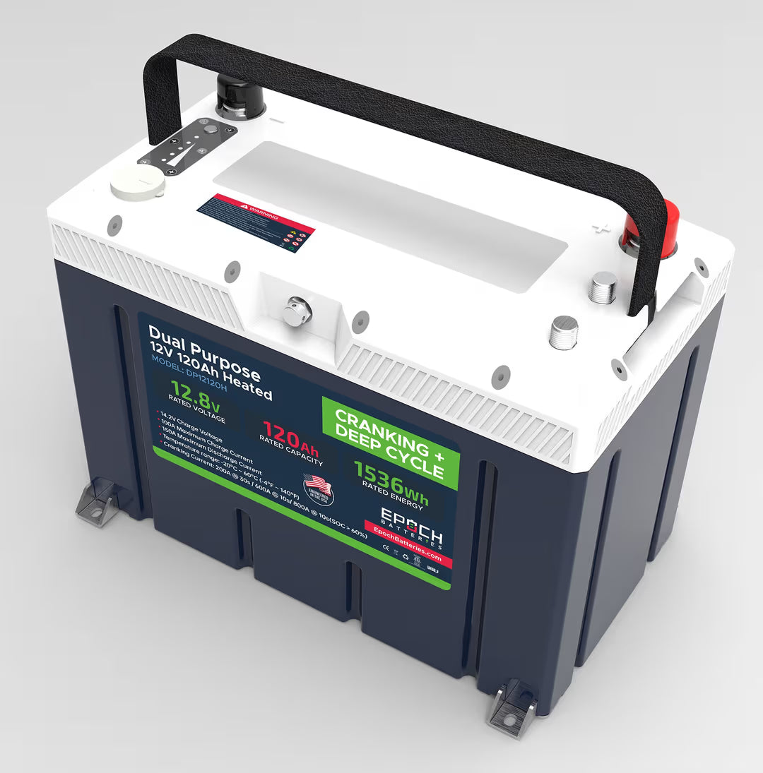 12V 120Ah (1.54kWh) Pro Series - LiFePO4 Cranking & Deep Cycle Lithium Battery (Dual Purpose)