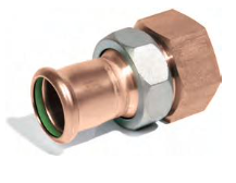 Union straight female connector - CuNi (Copper-Nickel)