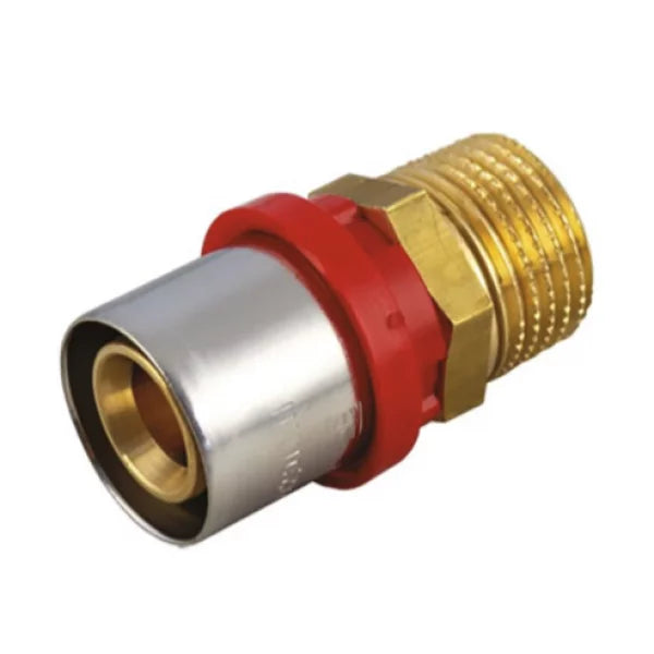 Straight Press to male thread Coupling for Metric Multilayer Pipe